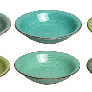 Cookinglife Diepe borden / Pastaborden Delice Groen ø 21 cm - 6 stuks