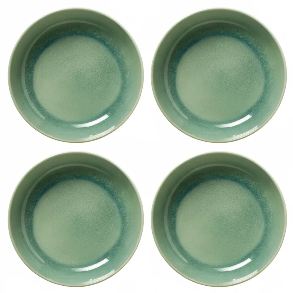 Cookinglife Diepe Borden / Pastaborden Serene Green ø 23 cm - Aardewerk - 4 stuks