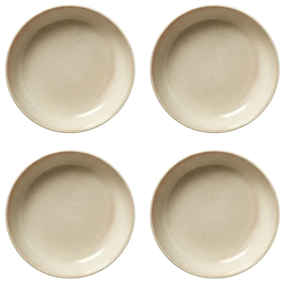 Cookinglife Diepe Borden / Pastaborden Serene Zand ø 23 cm - Aardewerk - 4 stuks