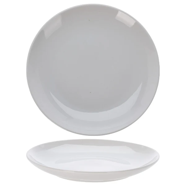 Cookinglife Dinerbord Porselein Ø 27 cm - 4 Stuks - Strak Modern Bord Wit
