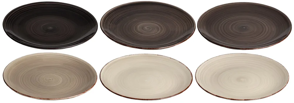 Cookinglife Dinerborden Delice Grijs ø 26,5 cm - 6 stuks