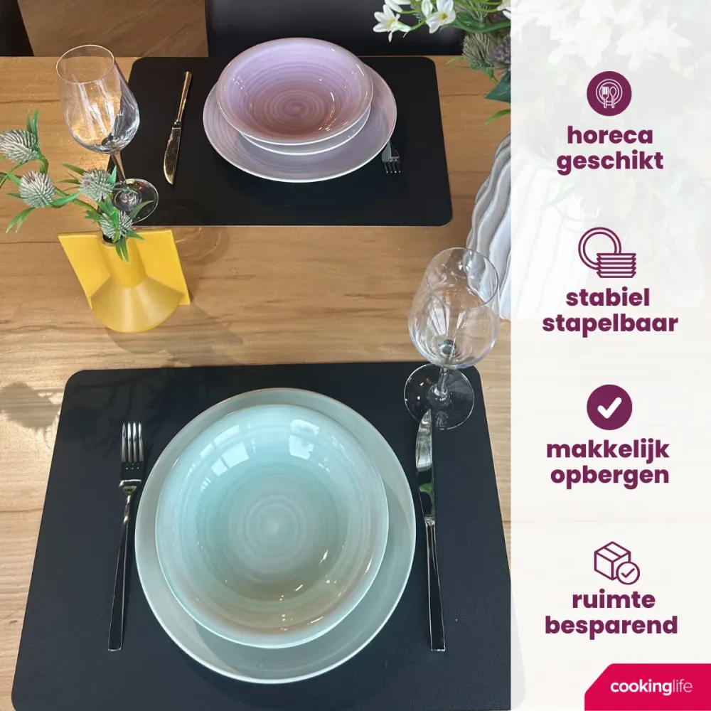 Cookinglife Dinerborden Pastel Harmony ø 26.5 cm - 6 Stuks