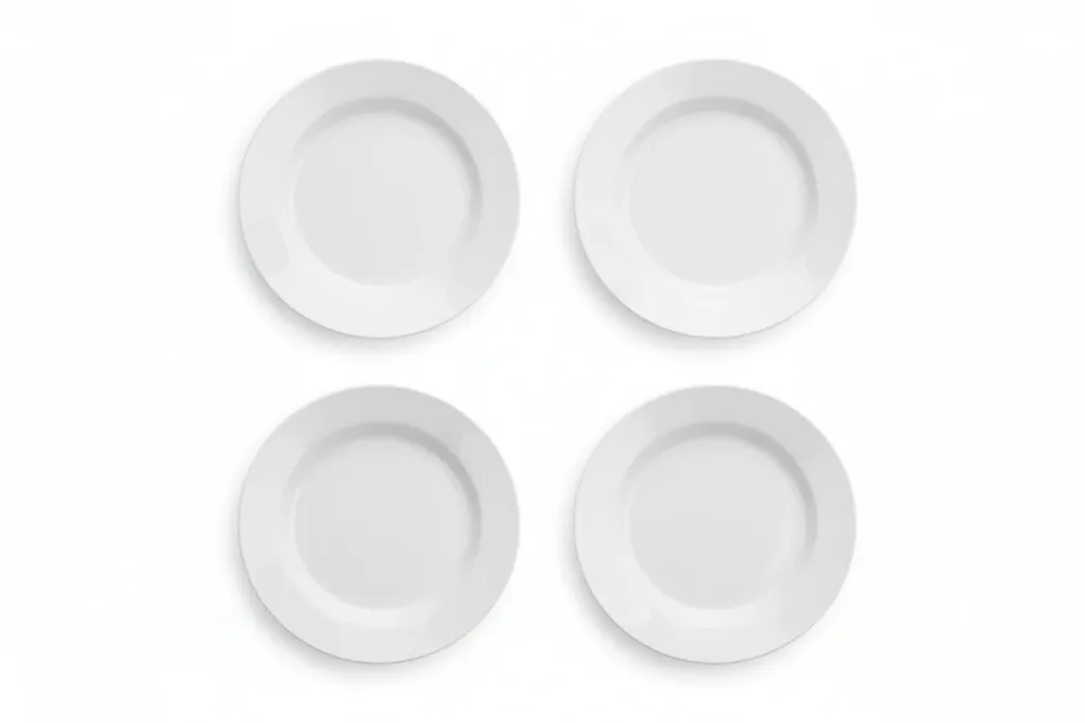 Cookinglife Dinerborden Porselein met rand ø 27 cm - 4 Stuks