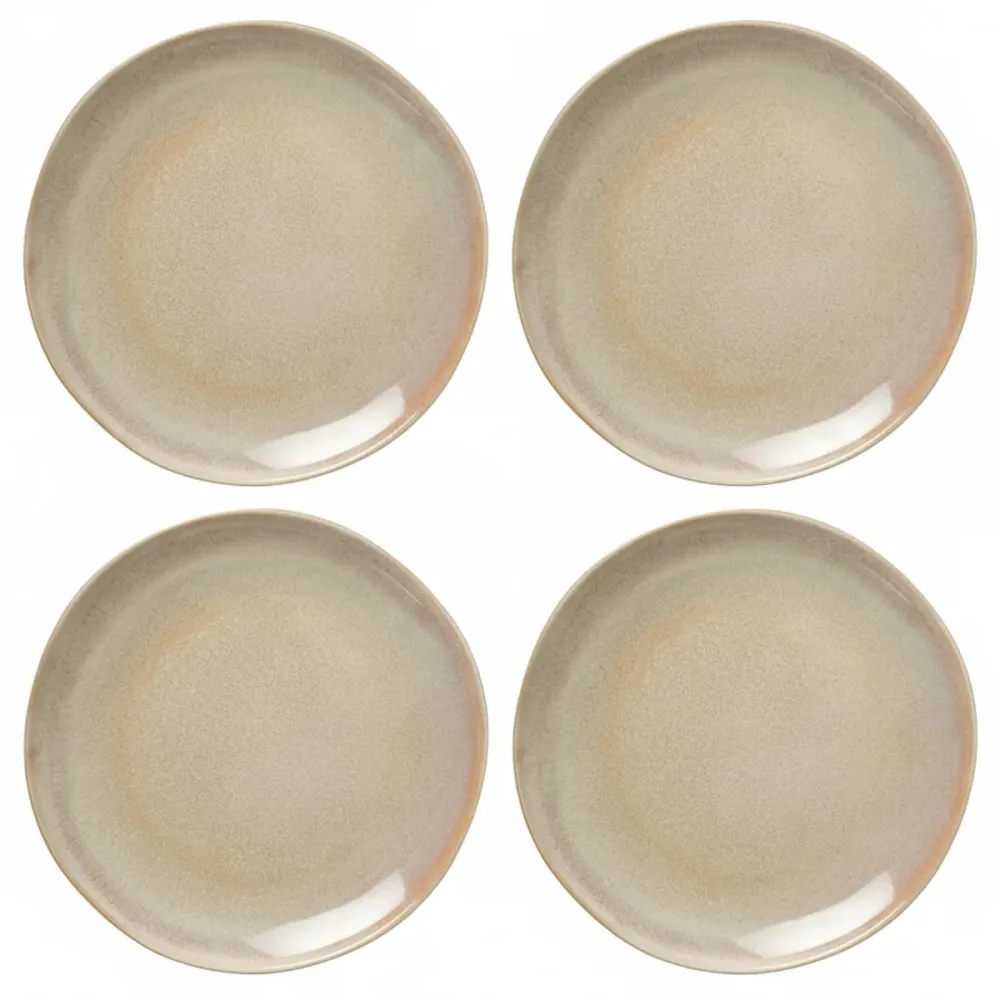 Cookinglife Dinerborden Serene Zand ø 28 cm - Aardewerk - 4 stuks