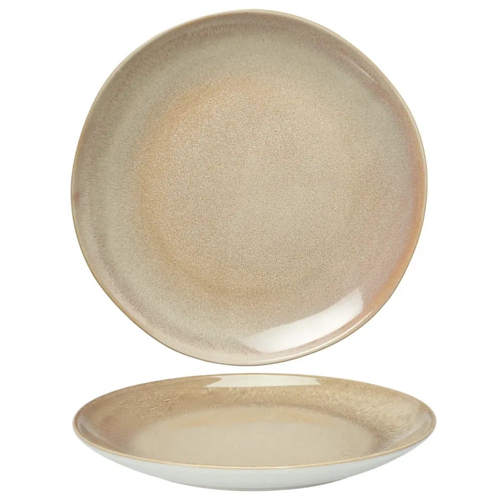 Cookinglife Dinerborden Serene Zand ø 28 cm - Aardewerk - 4 stuks