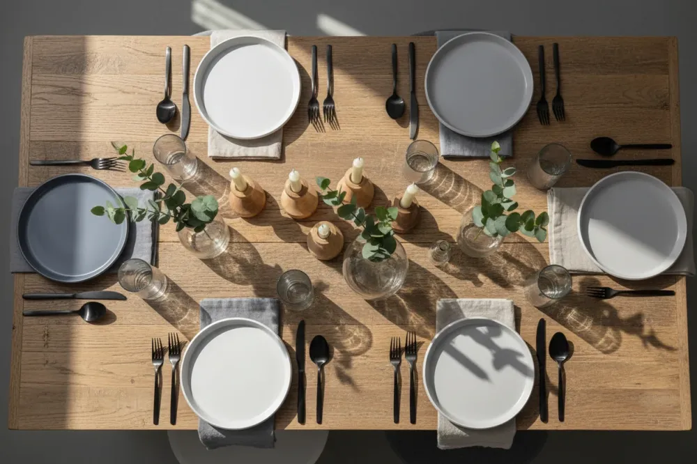 Cookinglife Dinerborden Siaki - Wit / Blauw / Grijs ø 26.5 cm - Porselein - 6 stuks