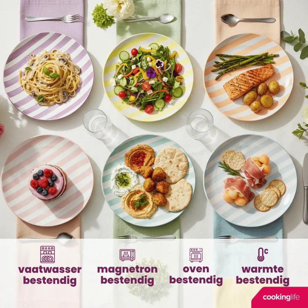 Cookinglife Dinerborden Spring Vibes ø 26.5 cm - 6 Stuks
