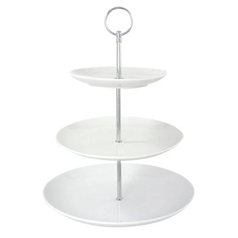 Cookinglife Etagère / serveertoren Food Fun ø 16, 21 & 26 cm - 3-laags - 34 cm hoog