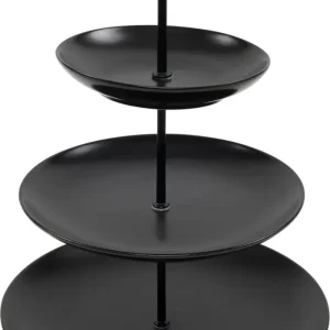 Cookinglife Etagère zwart ø 16, 21 & 26 cm - 3-laags - 32 cm hoog