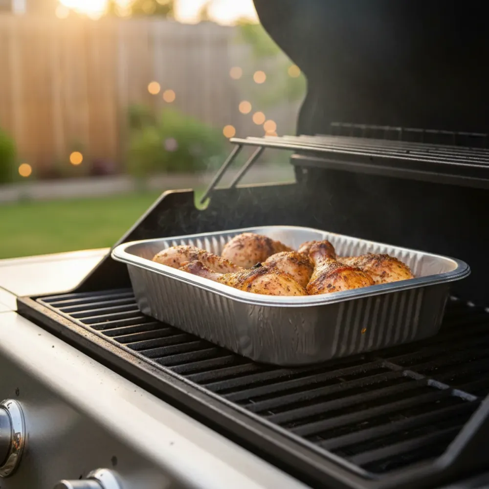 Cookinglife Grill BBQ Aluminium Bakjes / BBQ Grill Tray - 32 x 26 cm - 15 stuks