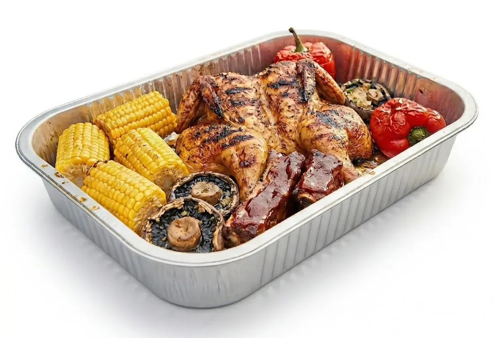 Cookinglife Grill BBQ Aluminium Bakjes / BBQ Grill Tray - 32 x 26 cm - 15 stuks
