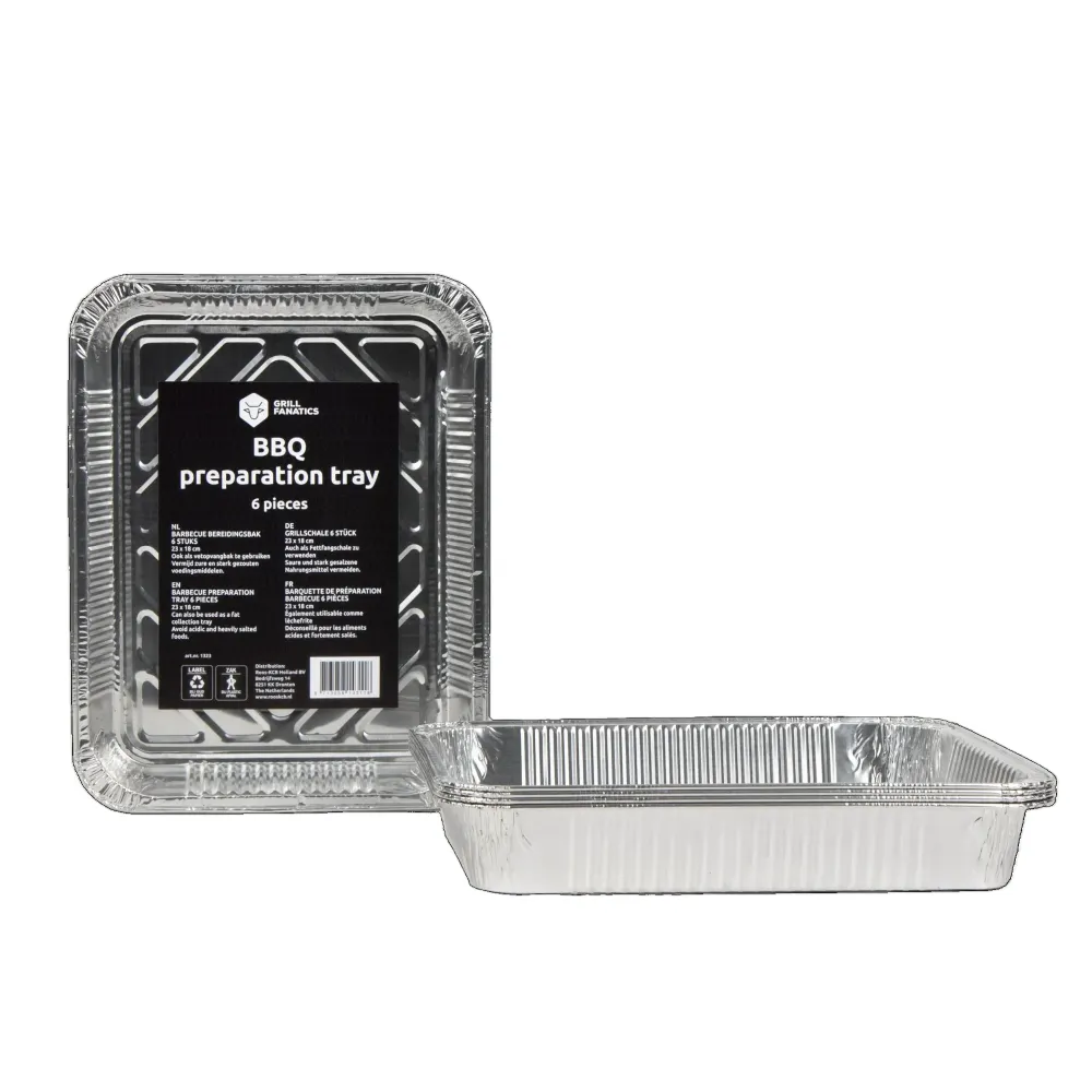 Cookinglife Grill BBQ Aluminium Bakjes / BBQ Grill Tray - 23 x 18 cm - 18 stuks