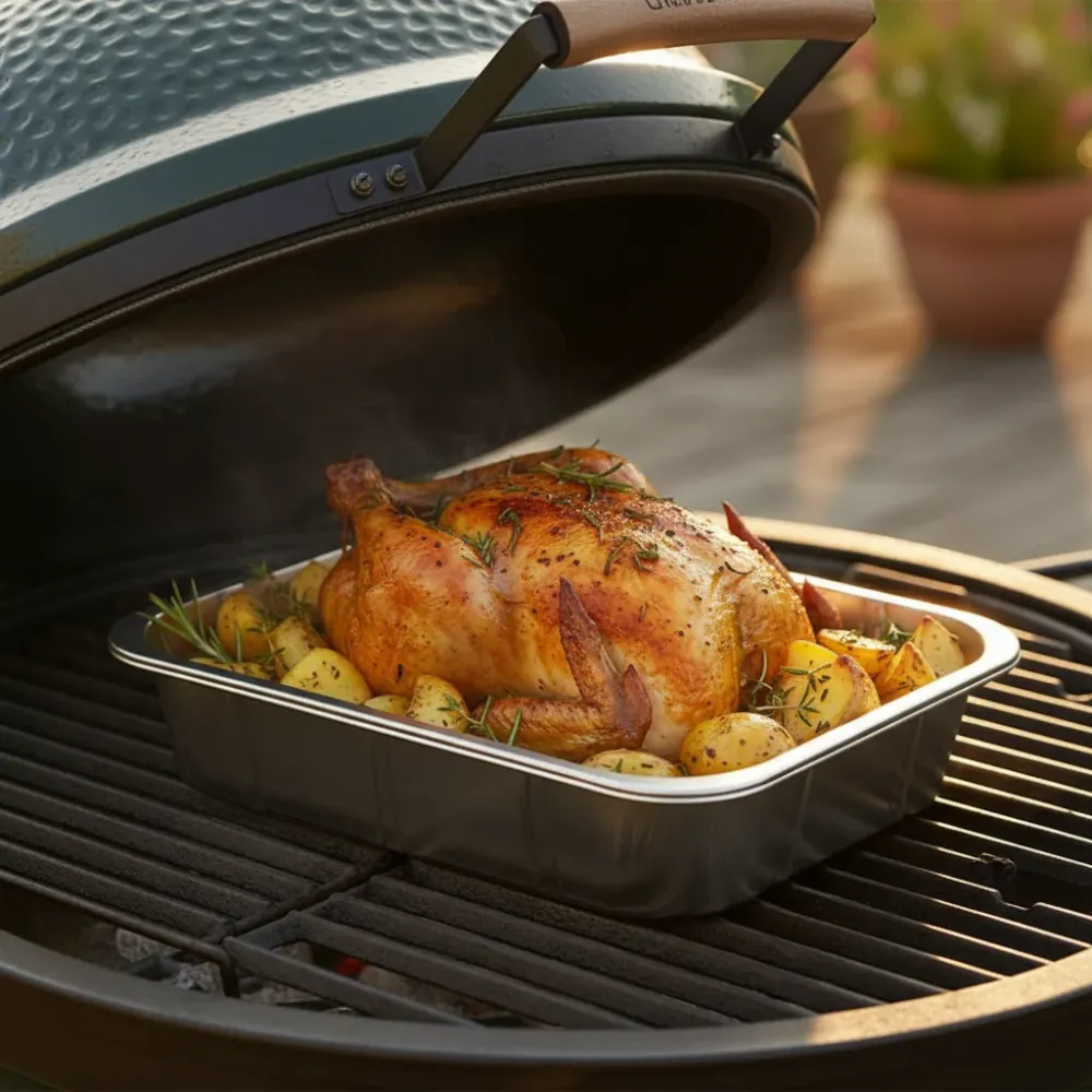 Cookinglife Grill BBQ Aluminium Bakjes / BBQ Grill Tray - 32 x 26 cm - Herbruikbaar - 5 stuks