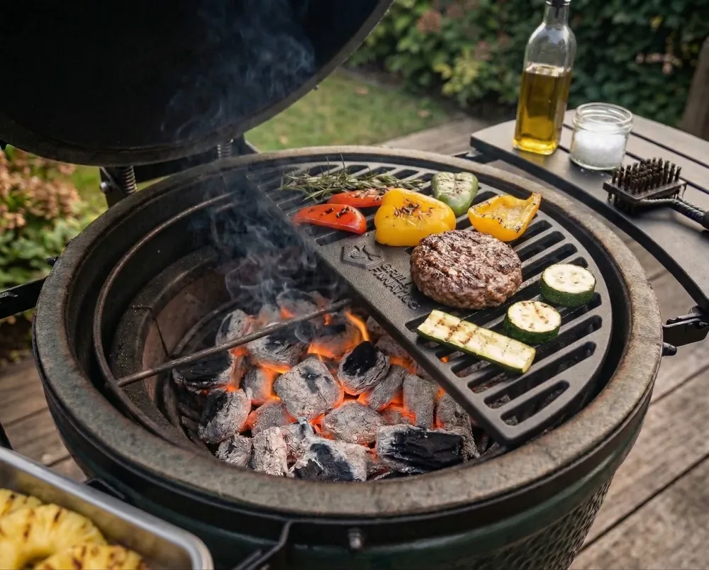 Cookinglife Grill Halve Maan Rooster Gietijzer - Geschikt voor 46 cm Kamado's