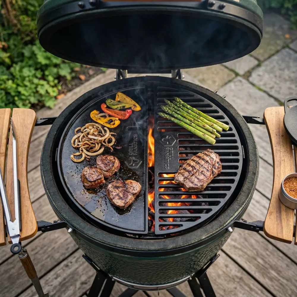 Cookinglife Grill Halve Maan Rooster Gietijzer - Geschikt voor 46 cm Kamado's