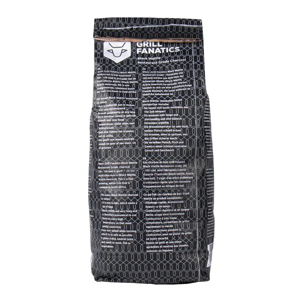 Cookinglife Grill Houtskool / Charcoal Black Wattle - 5 Kg - Restaurant kwaliteit