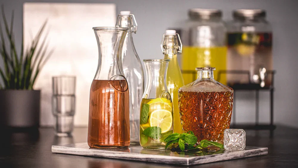 Cookinglife Karaf / Waterkaraf / Schenkkan - 1 Liter - 2 stuks