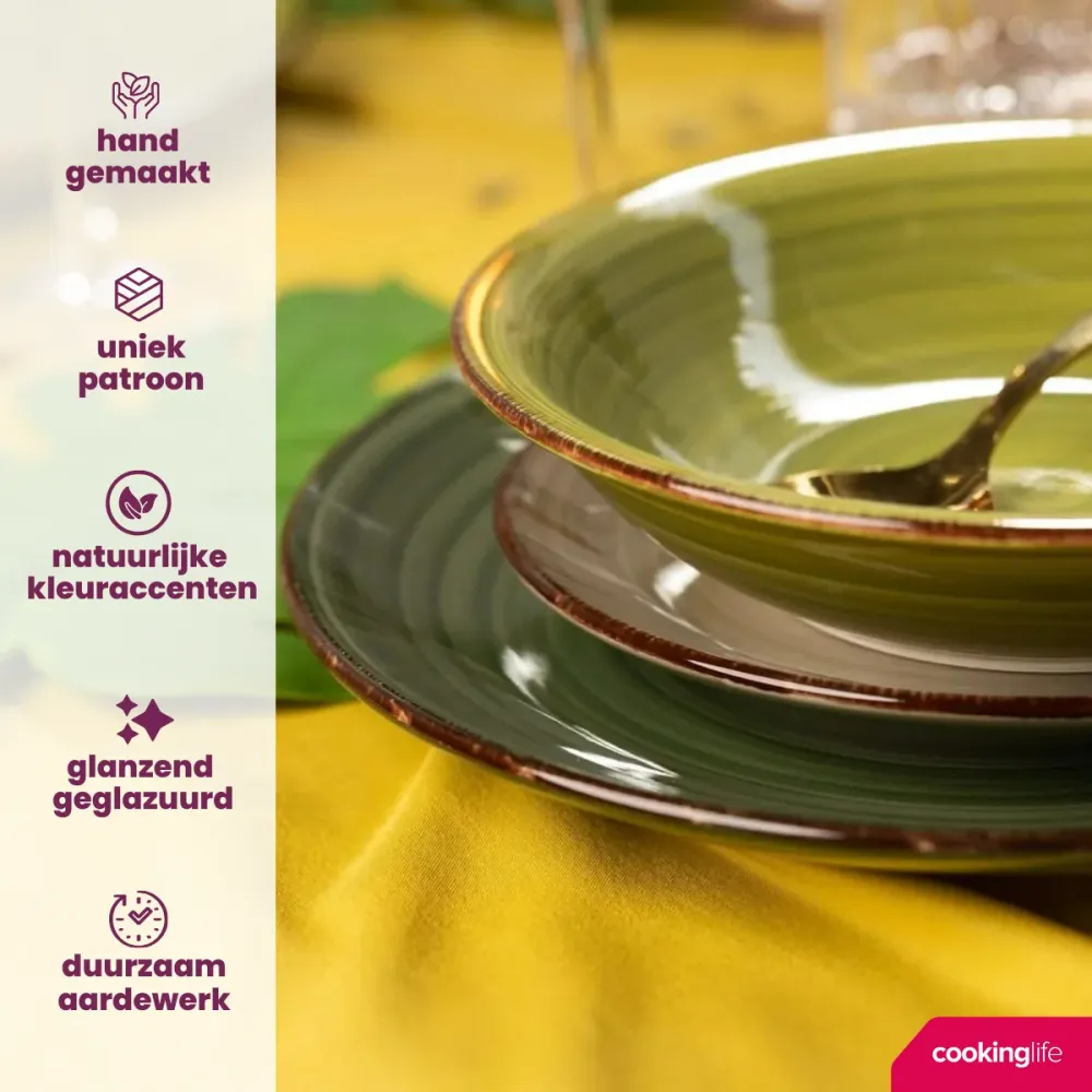 Cookinglife Kleine kommen Delice Groen ø 12 cm - 6 stuks