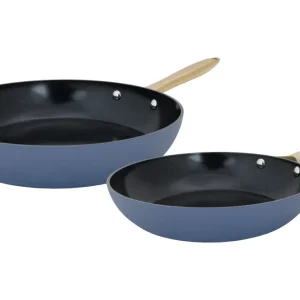Cookinglife Koekenpannenset Style Blauw 2-Delig ø 24 & 28 cm - geschikt voor alle warmtebronnen - keramische anti-aanbaklaag
