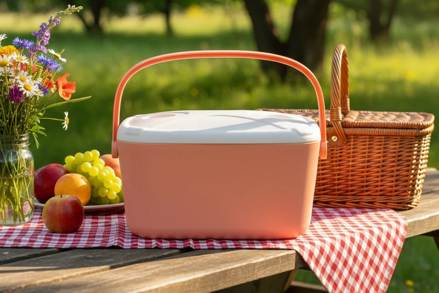 Cookinglife Koelbox Kunststof 20 Liter - Draagbare Roze Koelbox voor Picknicks
