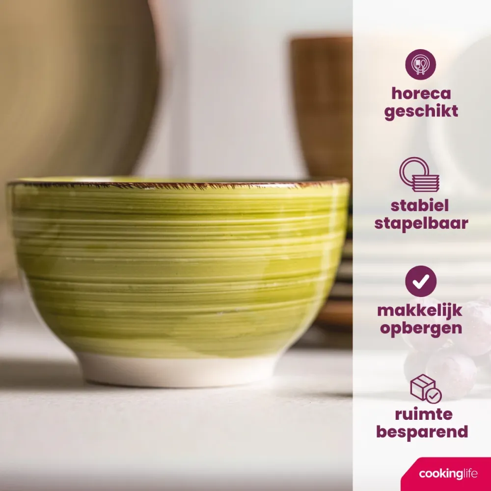 Cookinglife Koffiekopjes / Senseokopjes Delice Groen 180 ml - 6 stuks