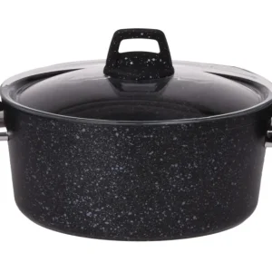 Cookinglife Kookpan met deksel - Black Speckle - Aluminium ø 20 cm / 2.7 liter - Geschikt voor alle warmtebronnen - standa...
