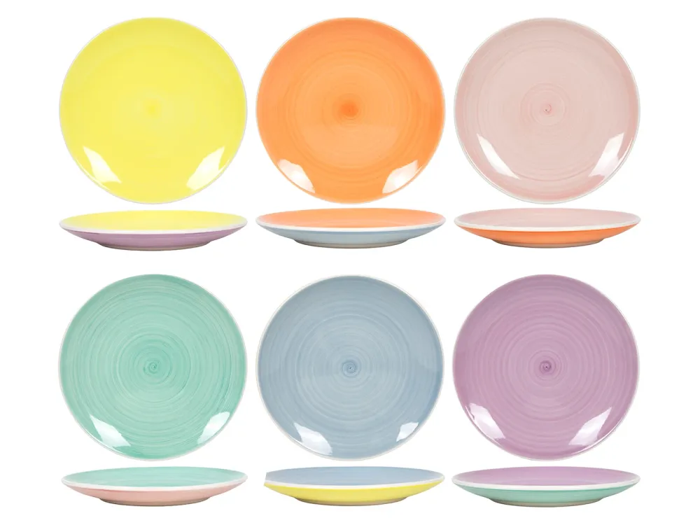 Cookinglife Ontbijtborden / Dessertborden Pastel Harmony ø 19 cm - 6 Stuks