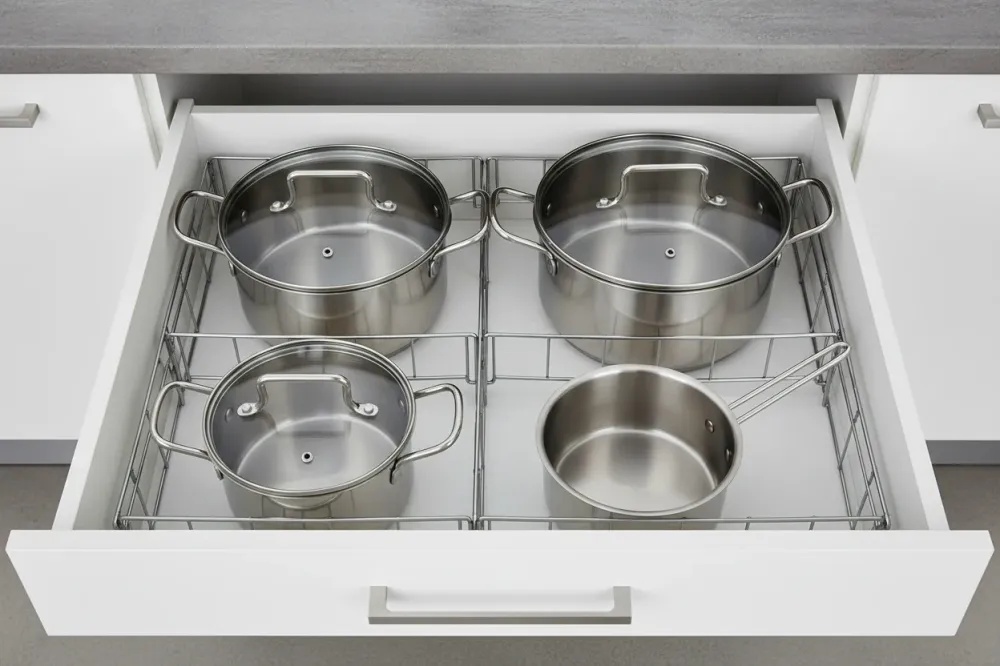 Cookinglife Pannenset Essential Steel 4-Delig - RVS - Kookpannen ø 16, 18, 20 cm & Steelpan ø 16 cm - geschikt voor alle w...