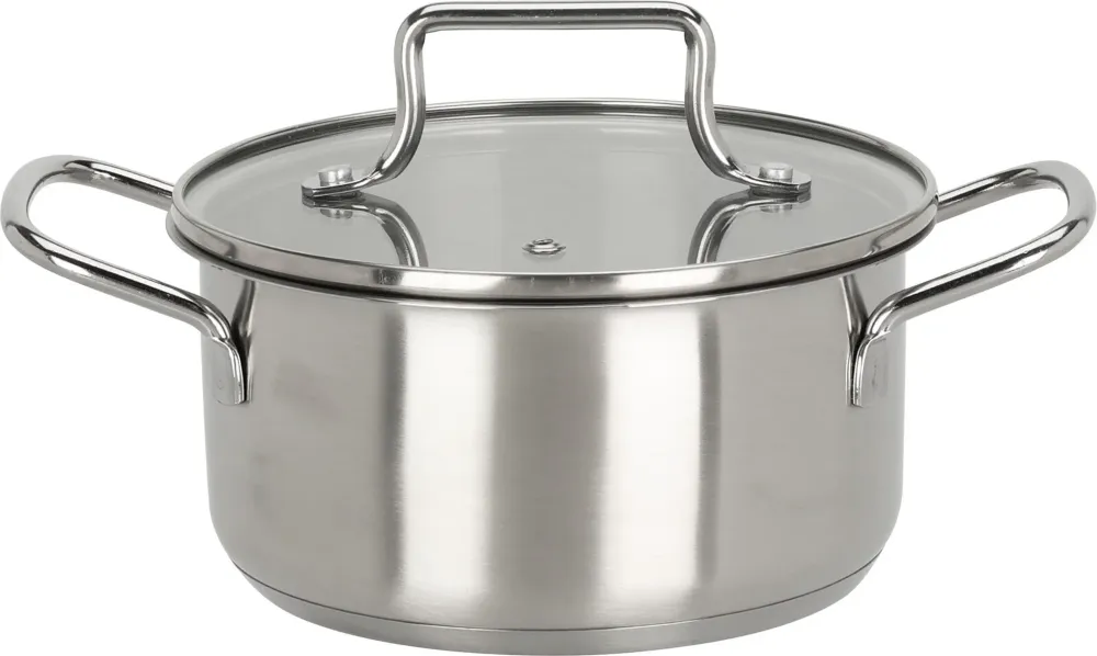 Cookinglife Pannenset Essential Steel 4-Delig - RVS - Kookpannen ø 16, 18, 20 cm & Steelpan ø 16 cm - geschikt voor alle w...