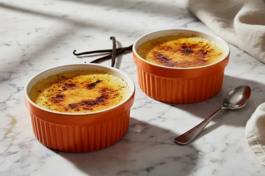 Cookinglife Ramekins / Soufflébakje / Creme Brulee Schaaltjes - Oranje - Porselein - ø 11cm - 2 Stuks
