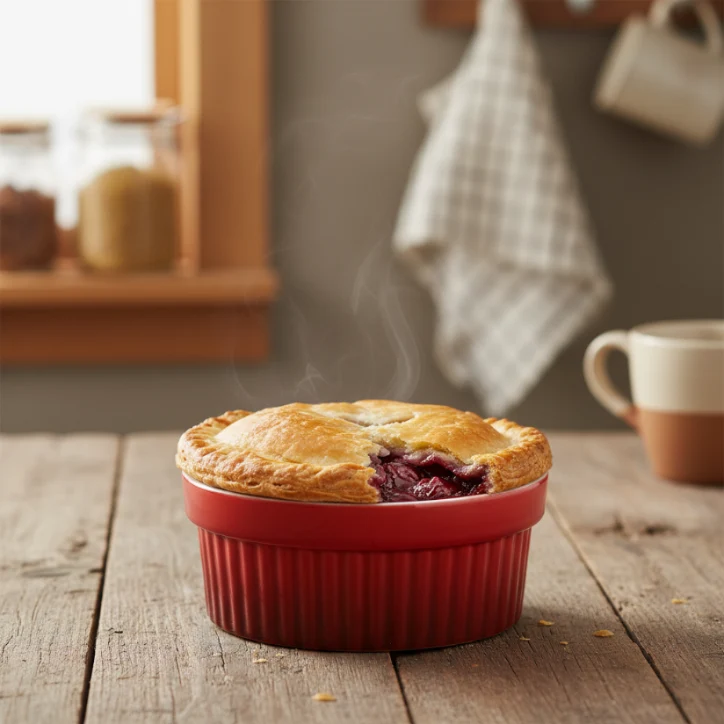 Cookinglife Ramekins / Soufflébakje / Creme Brulee Schaaltjes - Rood - Porselein - ø 11 cm - 2 Stuks