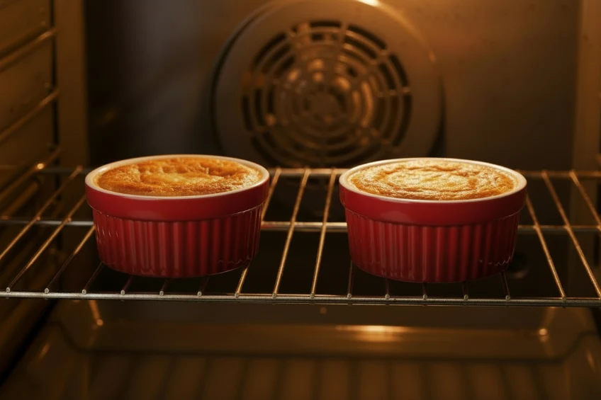 Cookinglife Ramekins / Soufflébakje / Creme Brulee Schaaltjes - Rood - Porselein - ø 11 cm - 2 Stuks