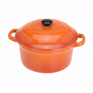 Cookinglife Serveerpannetje met deksel Oranje - Porselein - ø 10 cm / 300 ml