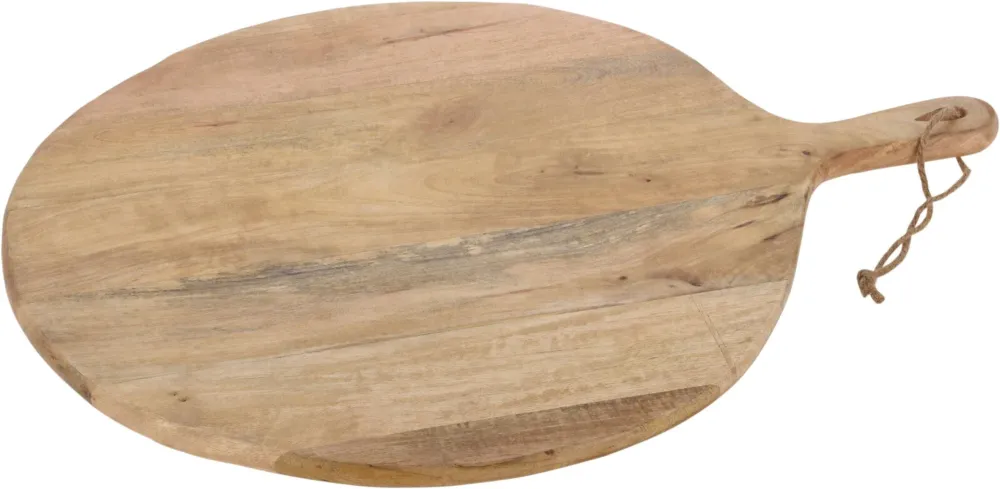 Cookinglife Serveerplank Ovaal Teakhout 50 x 60 cm - Pizzaplank voor Tapas en Brood