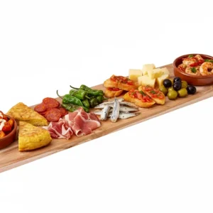 Cookinglife Serveerplank / Tapasplank - Teak - 100 x 20 cm - Houten Plank voor Hapjes en Gerechten