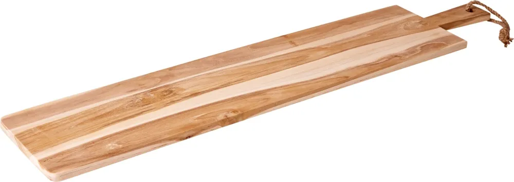 Cookinglife Serveerplank / Tapasplank - Teak - 100 x 20 cm - Houten Plank voor Hapjes en Gerechten
