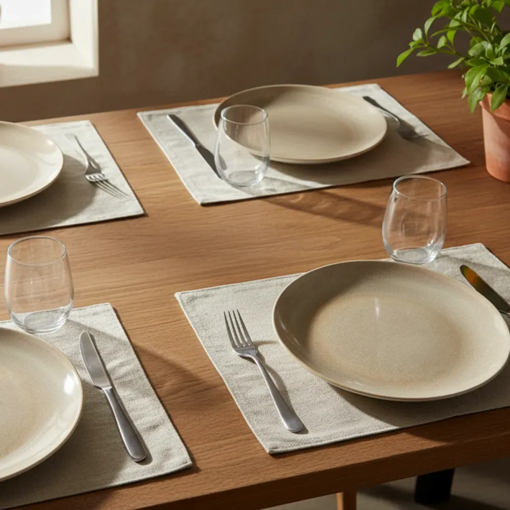 Cookinglife Serviesset Serene Zand 12-delig / 4 personen - 4 dinerborden, 4 ontbijtborden en 4 kommen
