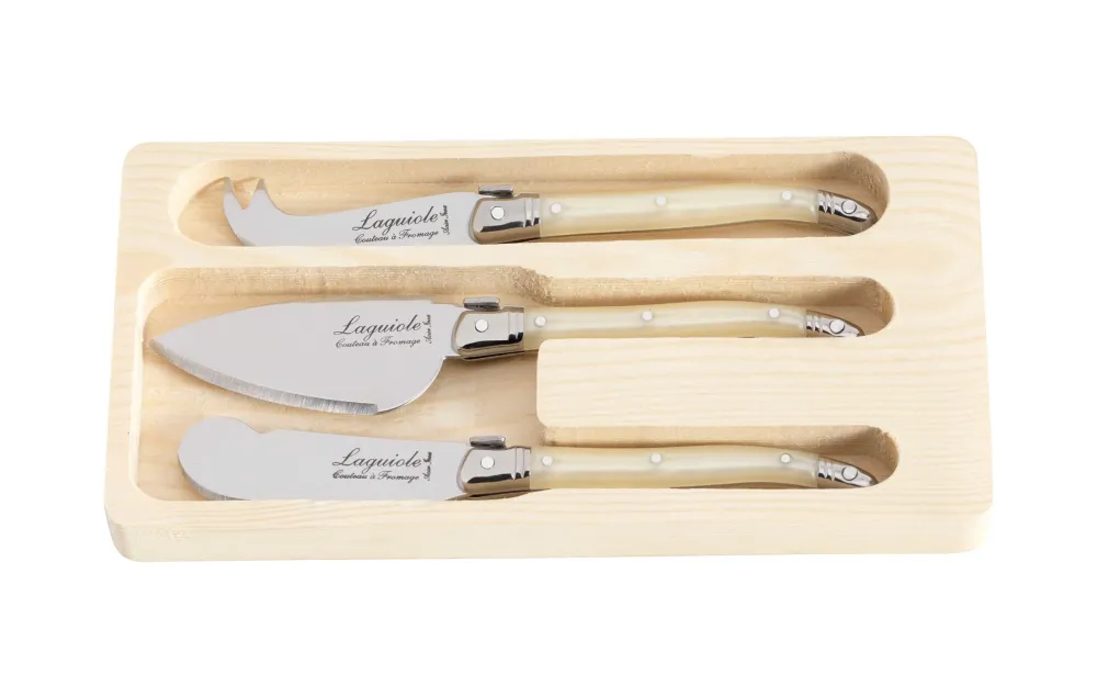 Laguiole Style De Vie Kaasmessen Parelmoer 3 - delig Cookinglife shop