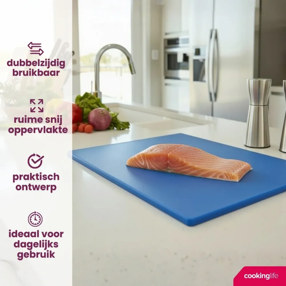 Cookinglife Snijplank HACCP Blauw 40 x 30 cm - voor vis