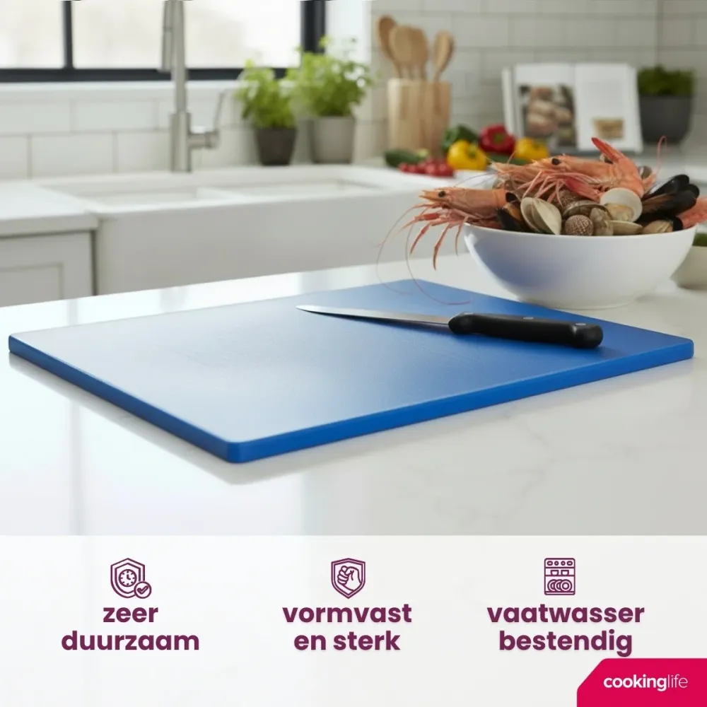 Cookinglife Snijplank HACCP Blauw 40 x 30 cm - voor vis
