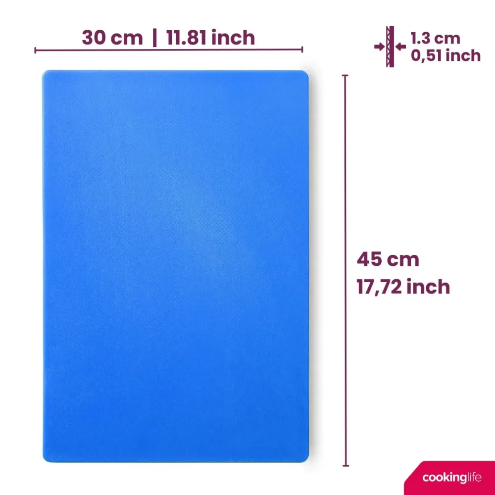 Cookinglife Snijplank HACCP Blauw 40 x 30 cm - voor vis