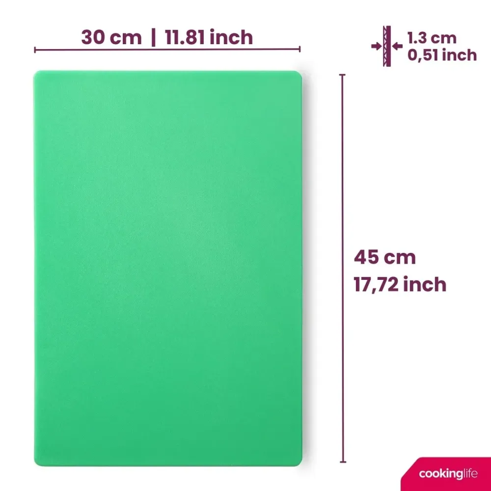 Cookinglife Snijplank HACCP Groen 40 x 30 cm - voor groenten & fruit
