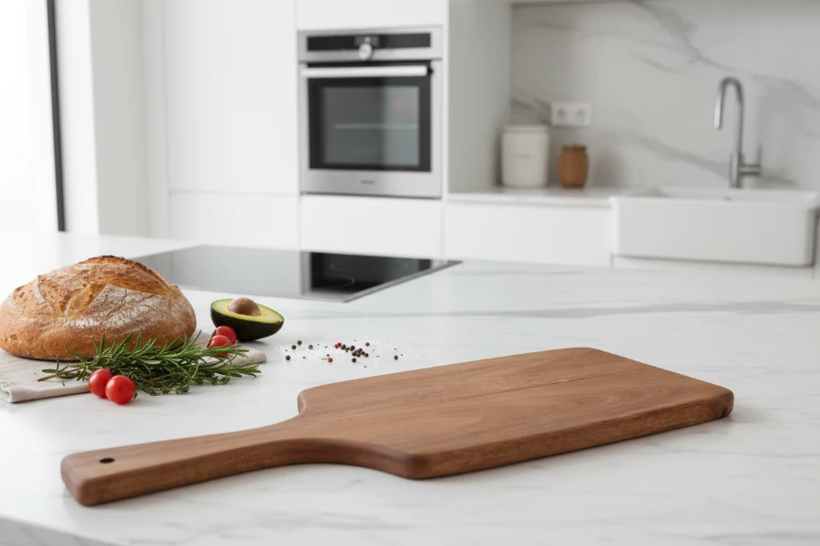 Cookinglife Snijplank / Serveerplank Acaciahout 42 x 17 cm - Houten Plank voor Snijden en Serveren