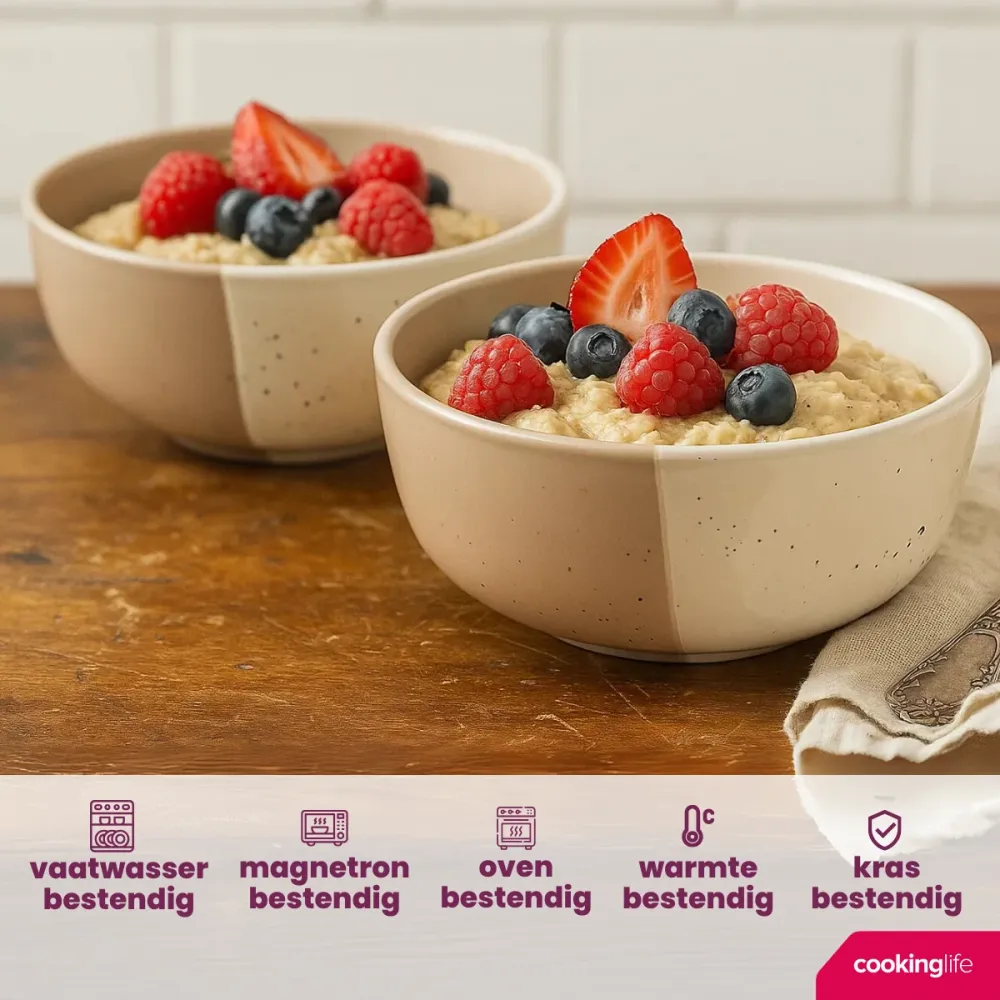 Cookinglife Soepkommen / Kommen Leem ø 15 cm - 6 Stuks