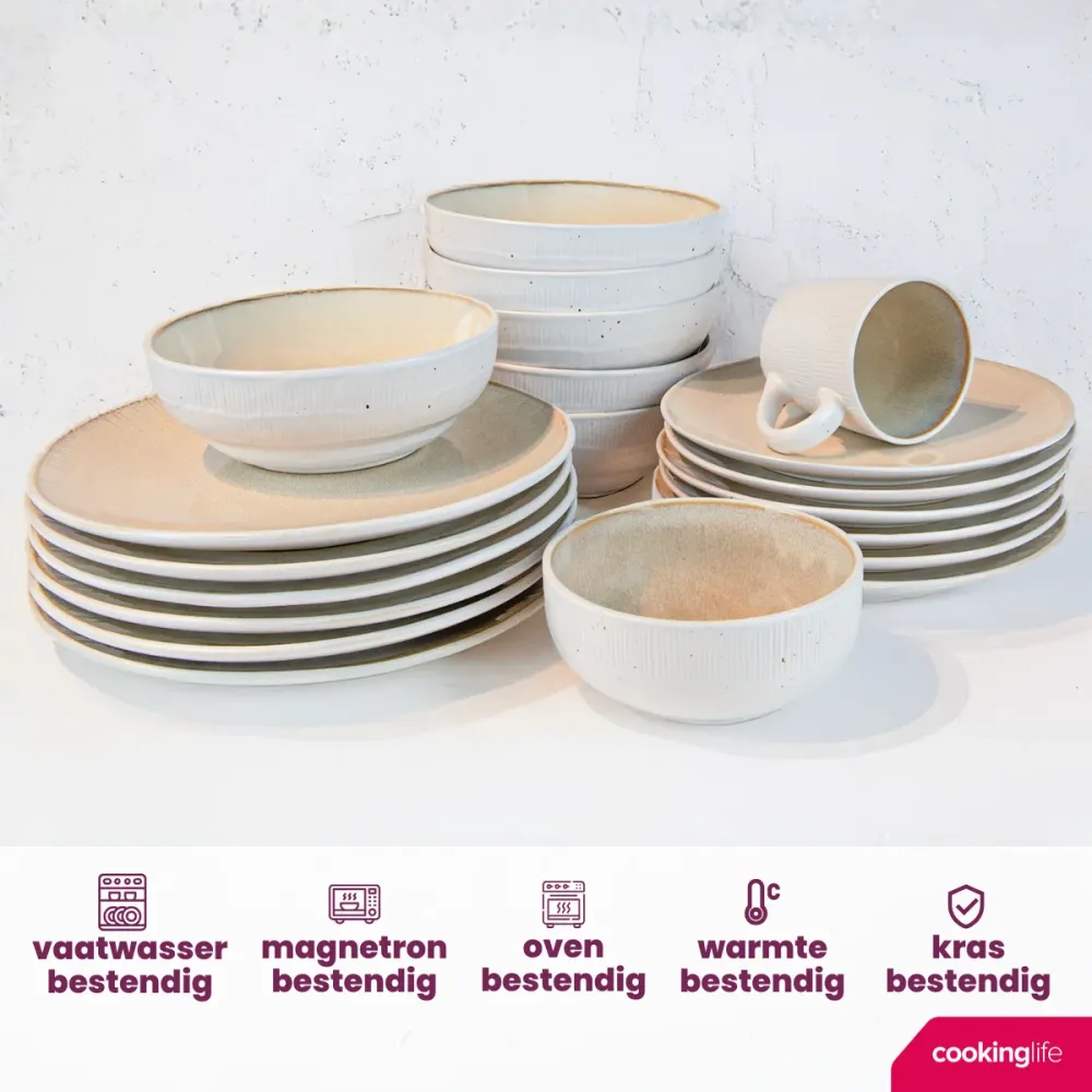 Cookinglife Soepkommen / Kommen Nola Sand ø 17 cm - 6 Stuks