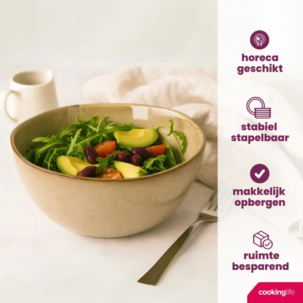 Cookinglife Soepkommen / Kommen Sabi Beige ø 15 cm - 6 Stuks