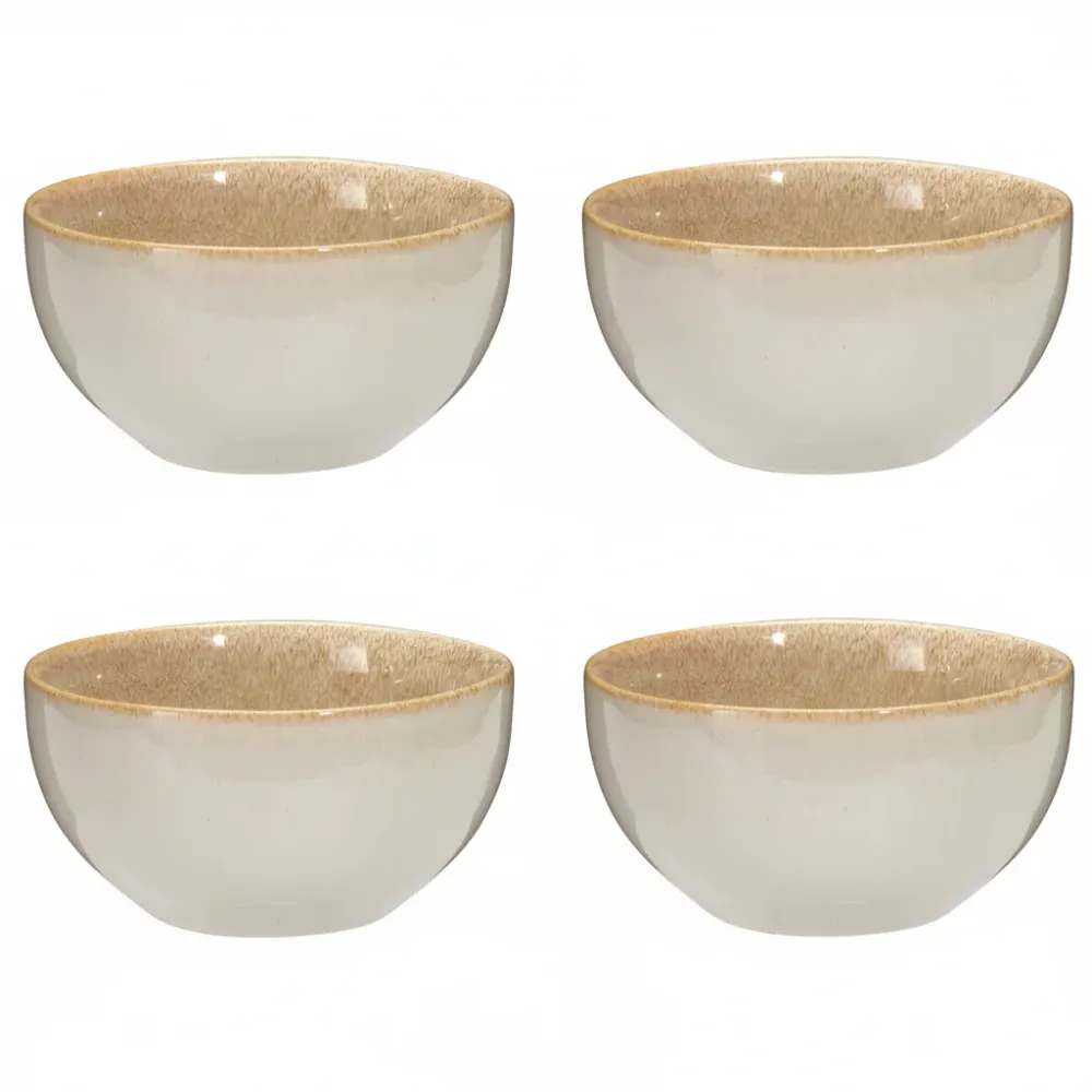Cookinglife Soepkommen / Kommen Serene Zand ø 14 cm - Aardewerk - 4 stuks