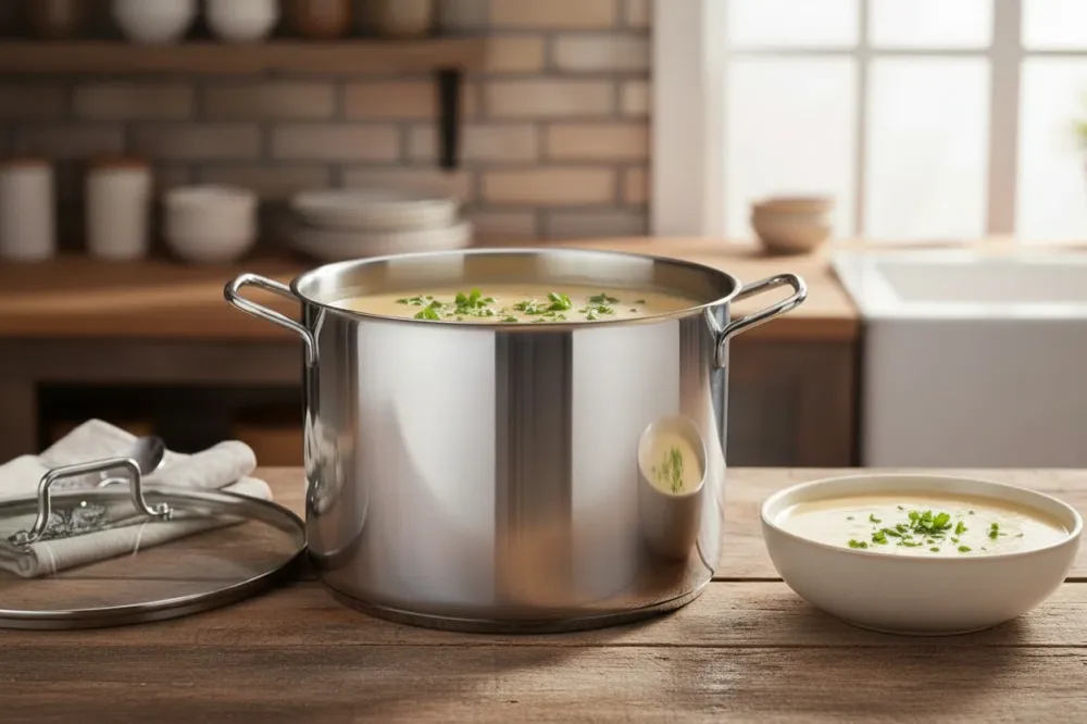 Cookinglife Soeppan Essential Steel RVS Ø 24 cm - 8.4 liter - geschikt voor alle warmtebronnen