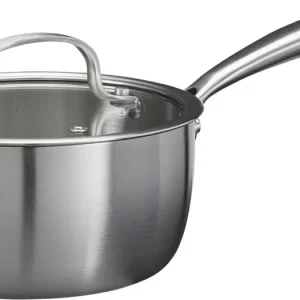 Cookinglife Steelpan met Glazen Deksel Signature Steel - RVS - ø 17.5 cm - geschikt voor alle warmtebronnen