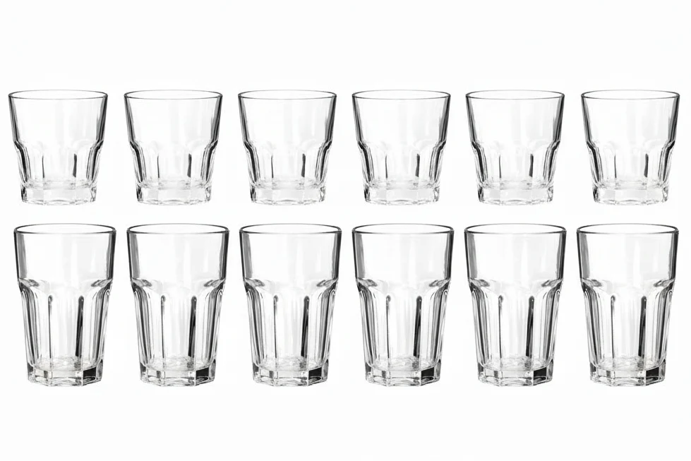 Cookinglife Waterglazen 250 ml & 350 ml - Glas - 12 stuks